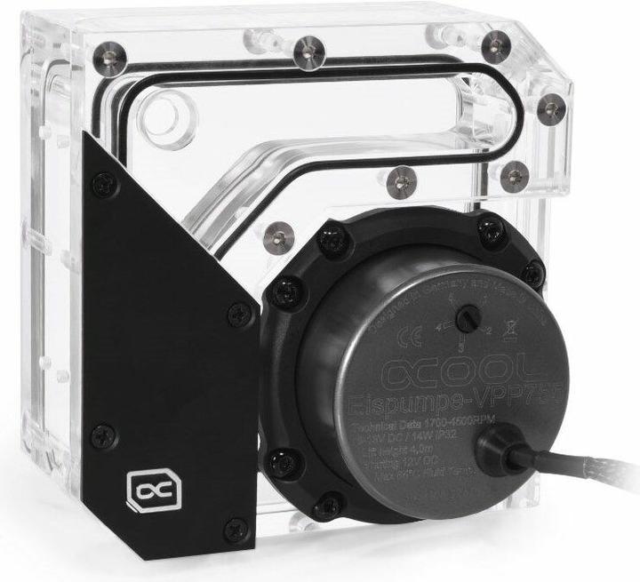 Produktbild Alphacool Rise Flat Reservoir D5 Ausgleichsbehälter mit Pumpe