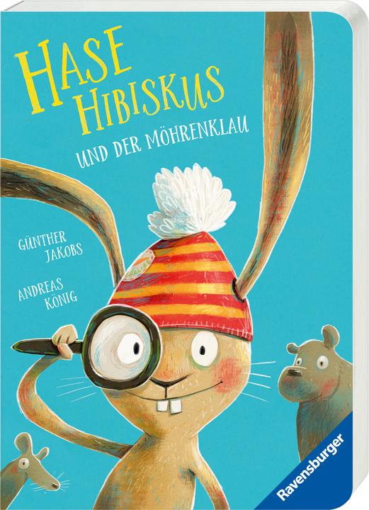 Actual product image Ravensburger Hare Hibiscus and the carrot thief - children's book from 3 years, cardboard picture book, picture (German)