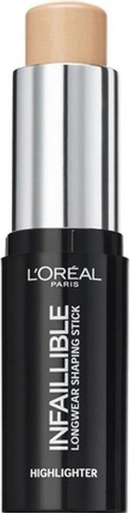 L'Oréal Paris Infallible Longwear Shaping Highlighter Stick No.502 Gold ist kalt (Gold, Highlighter, 9 g)
