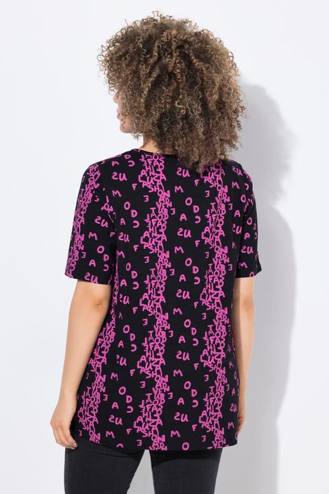 Actual product image Ulla Popken Letter Print Short Sleeve Tee (42, 44)