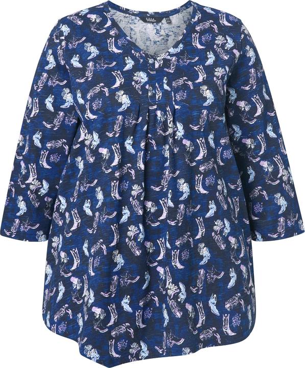 Actual product image Ulla Popken Asymmetric Cowboy Boot Print Tee (46, 48)