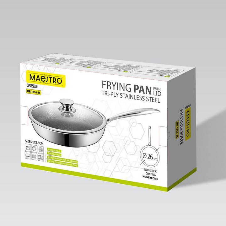 Produktbild Maestro Patelnia z pokrywką 26cm MR-1216-26 (Aluminium, Edelstahl)
