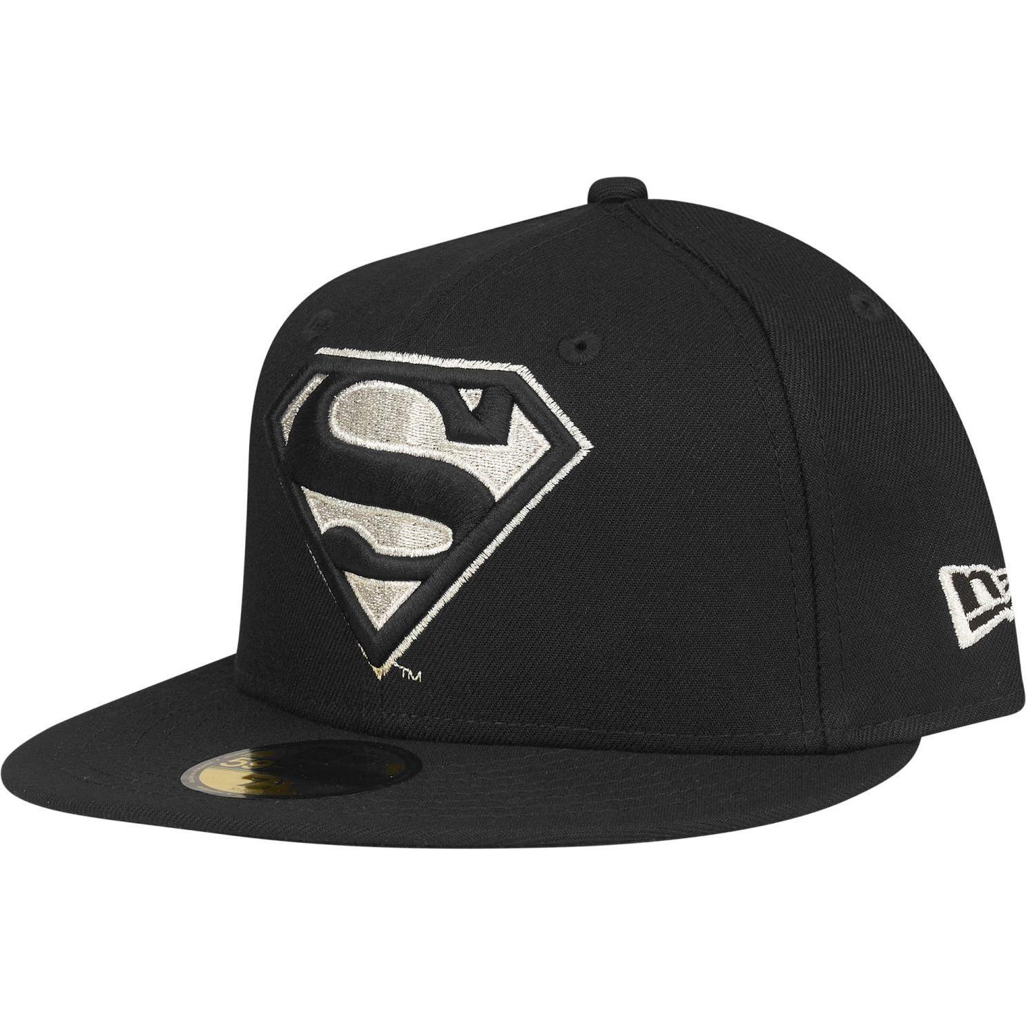 New Era, Herren, Cap, 59Fifty Fitted Cap - SUPERMAN schwarz - 7 7/8, Schwarz, (7 7/8)