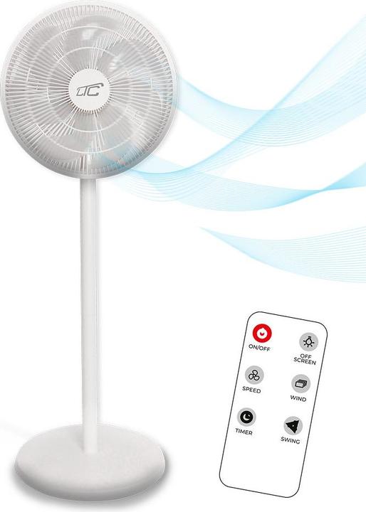 Produktbild LTC Standing Fan WT114 55W 14" digital display, remote, white