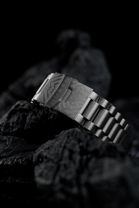 Actual product image Nubeo NB-6082-SI-11 Men's watch Quasar Automatic Limited 48mm 20ATM