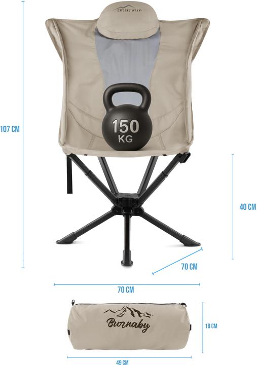 Actual product image Normani Campingstuhl mit Getränkehalter Burnaby - 9699