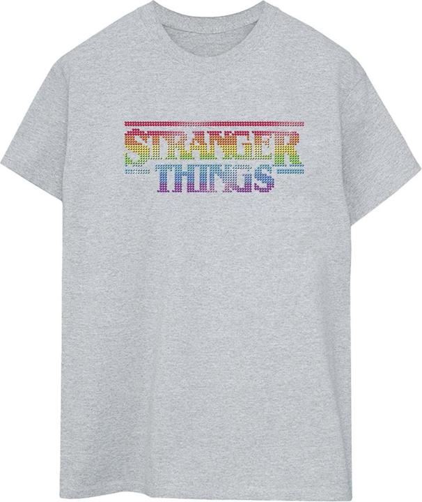 Immagine prodotto Netflix Stranger Things Rainbow Dot Logo Maglietta Ampia Donna (XXL)