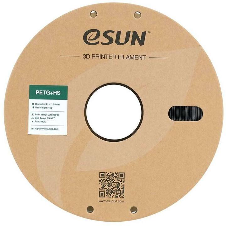Produktbild eSUN Epetg+Hs (PETG, 1.75 mm, 1000 g, Schwarz)