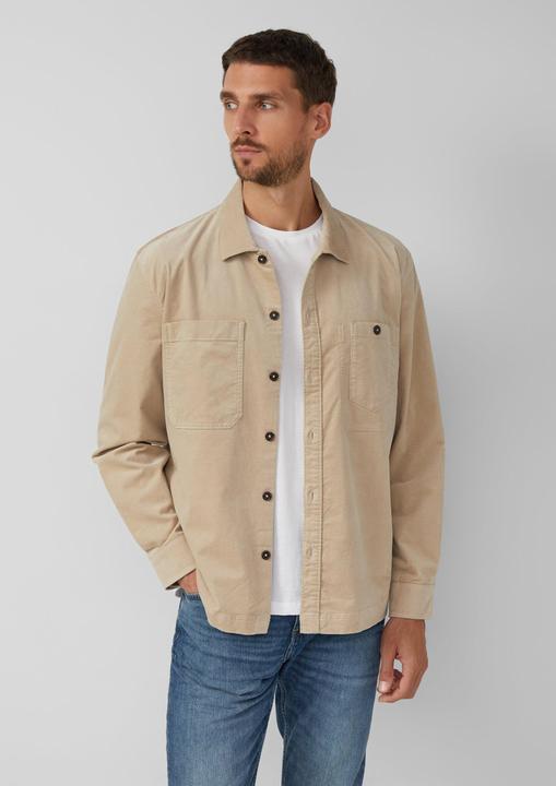 Actual product image S.Oliver Hemd Regular Fit: Feincord-Overshirt mit Brusttaschen und Label-Detail (M)