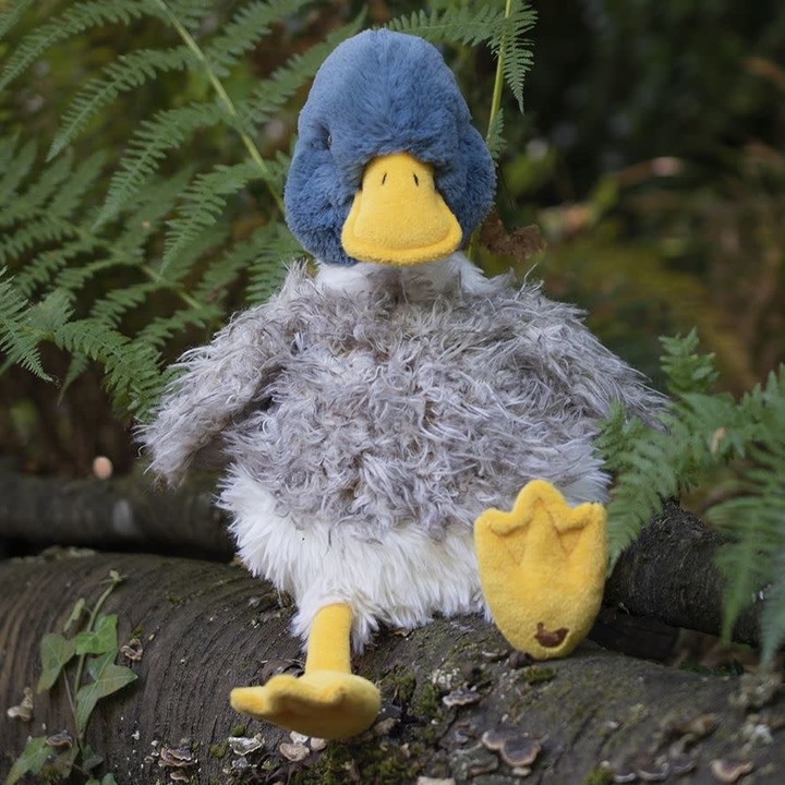 Actual product image Wrendale Design Soft toy "Webster"- Duck Medium (15 cm)