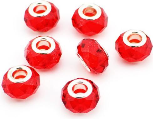 Image du produit Hermex Bead argenté 925 - Rouge argenté (Verre acrylique, Argent 925)