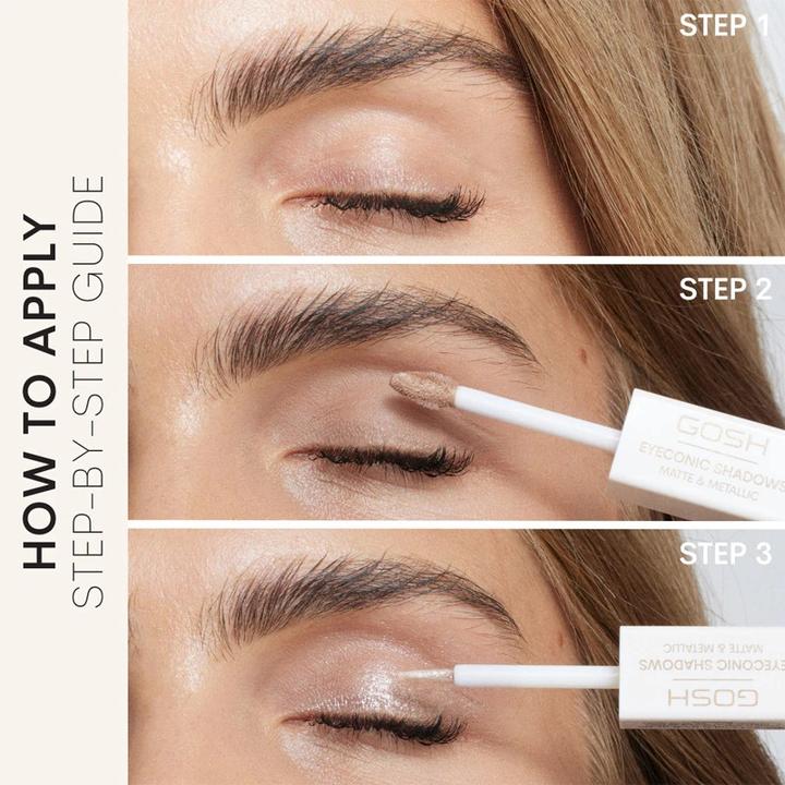 Produktbild Gosh Eyeconic Shadows Matte & Metallic cień w kremie z aplikatorem do powiek 001 Basic B 1,52ml (Basic B)