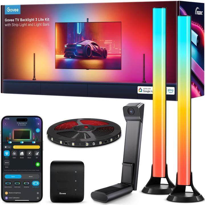 Actual product image Govee Lightbar Backlight Kit 3 (Multicoloured, RGBIC, Warm white, 41 cm, Indoor)