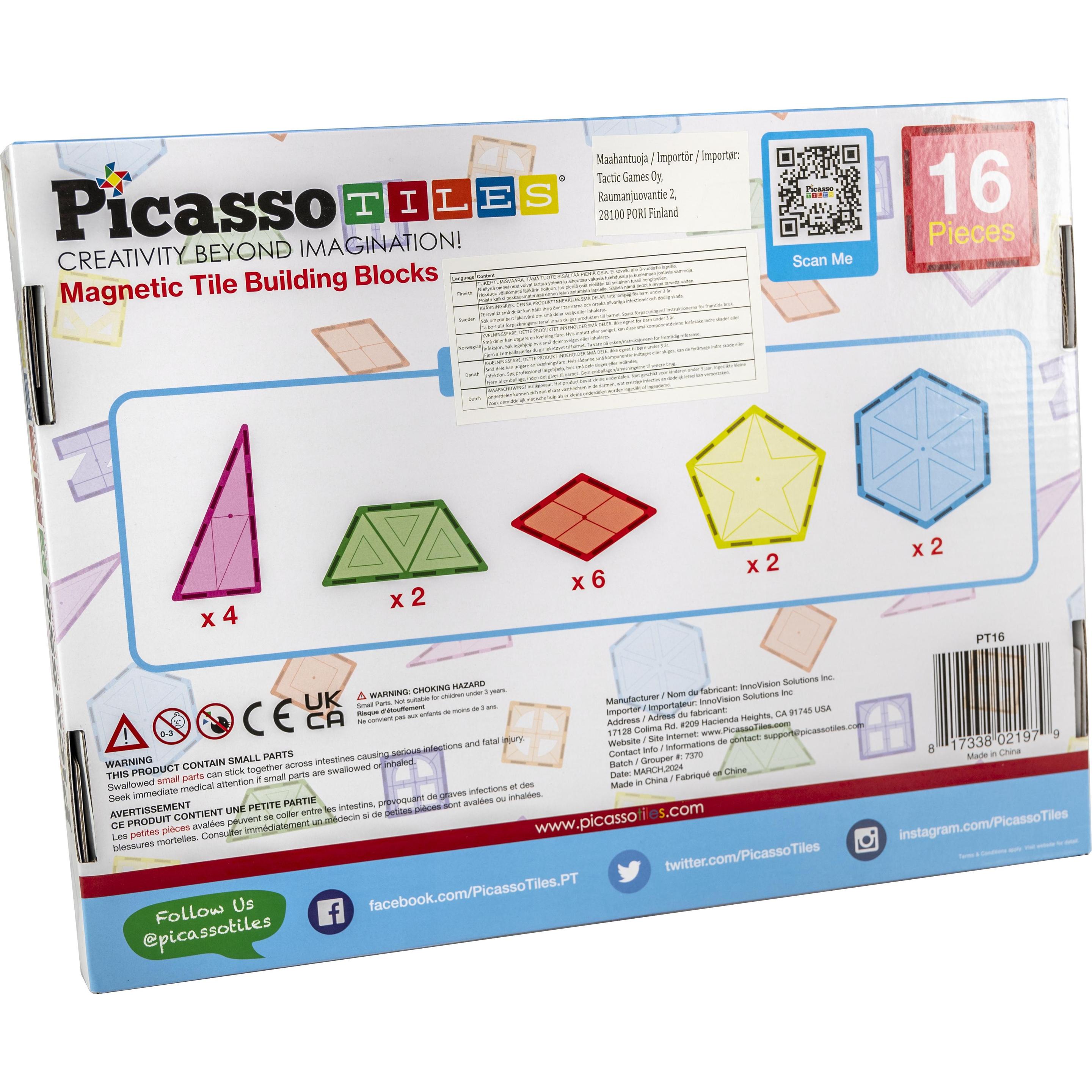 PicassoTiles Picasso Tiles - Geometry Styles Set (PT16)
