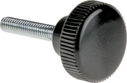 Produktbild RS PRO Drehknopf gerändelt M4 x 20,18mm (10 Schrauben pro Stück)