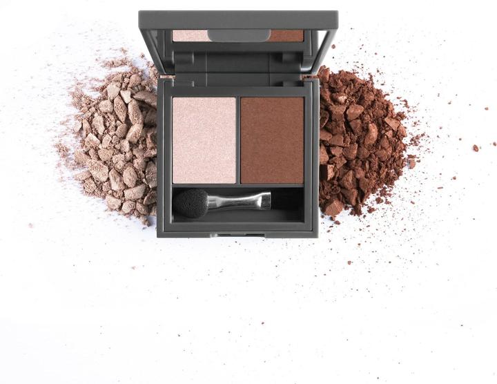 Actual product image Alix Avien Duo Eyeshadow - Power of Pearls & Creamy Brown (BROWN-POWDER)