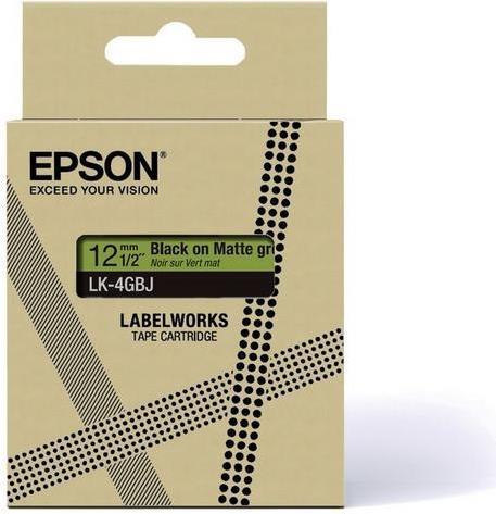 Produktbild Epson Matte Green/Black 12mm LK-4GBJ (1.20 cm, Grün)