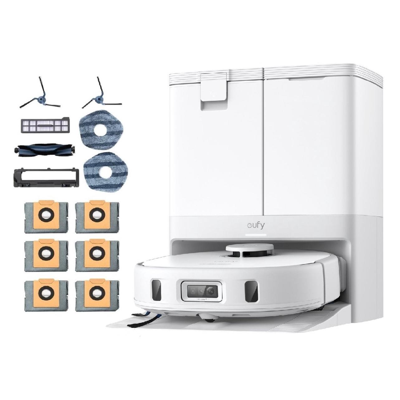 Eufy Clean X10 Pro Omni Robotstofzuiger Wit Met Dweil En Vervangingssets- Robot Vacuum, Robot Stofzuiger, Wit