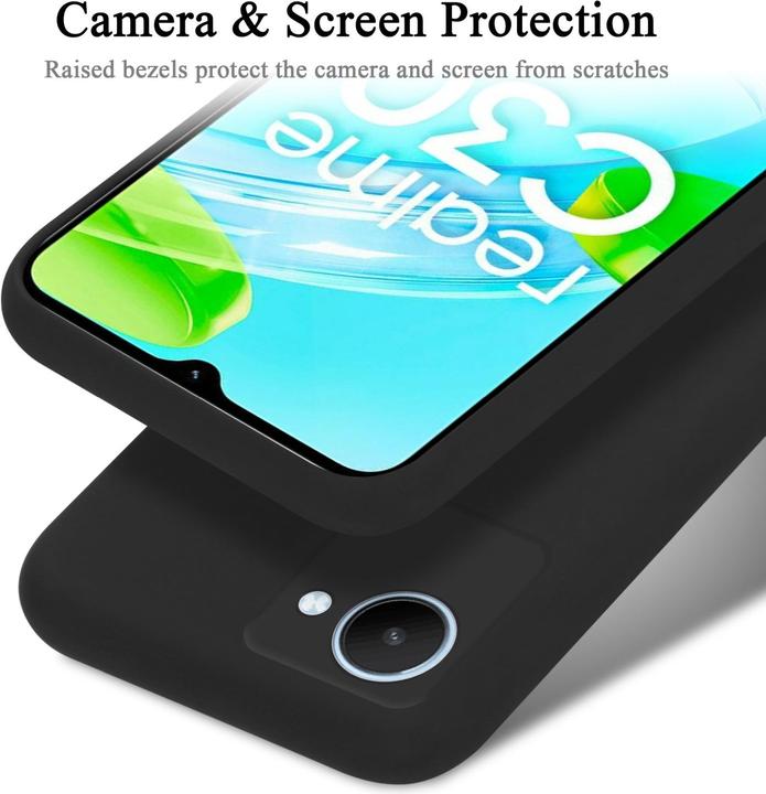 Actual product image Cadorabo TPU Liquid Silicone Case Cover for Realme C30 / Narzo 50i PRIME (Realme Narzo 50i Prime, Nokia C30)