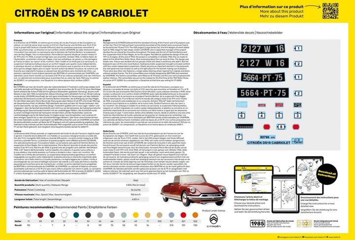 Immagine prodotto Heller KIT DI AVVIAMENTO Citroen DS 19 Cabrio