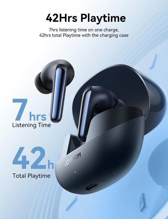 Actual product image Joyroom Funpods Series True Wireless earphones - Black (7 h, Cable)