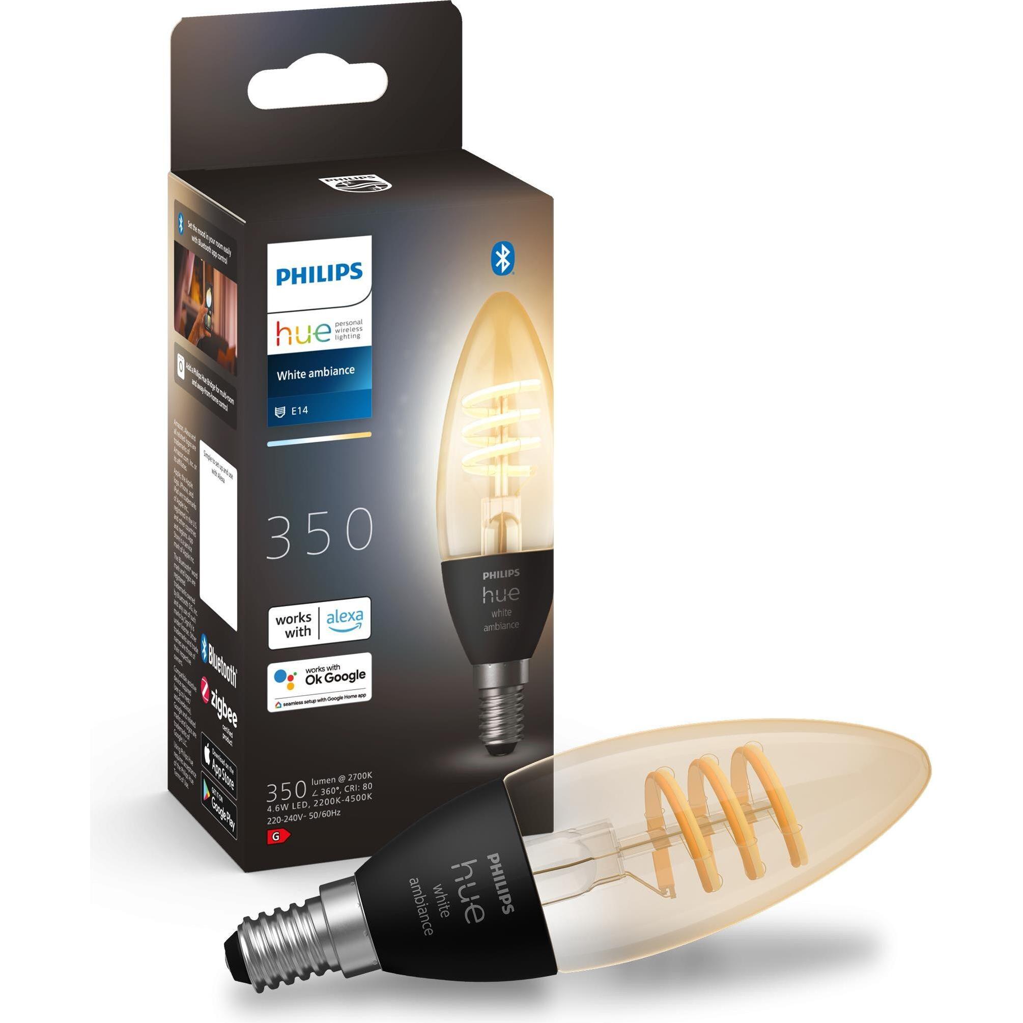 Thumbnail - Philips Hue, Leuchtmittel, Wa (E14, 4.60 W, 350 lm, 1 x, G)