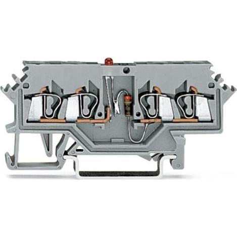 Wago LED-Klemme 5 mm Zugfeder Belegung: L Grau 280-624/281-434 100 St. (280-624/281-434)