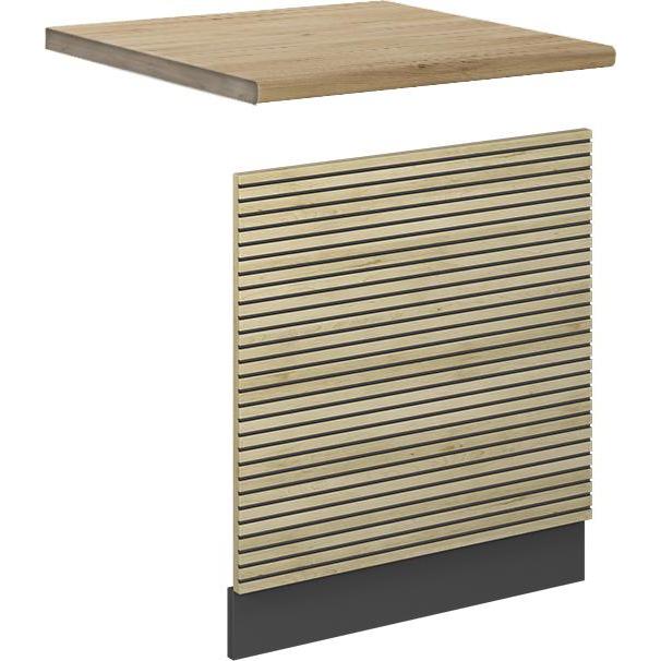 Vicco Geschirrspülblende Fame-Line, Geschirrspüler Zubehör, Braun