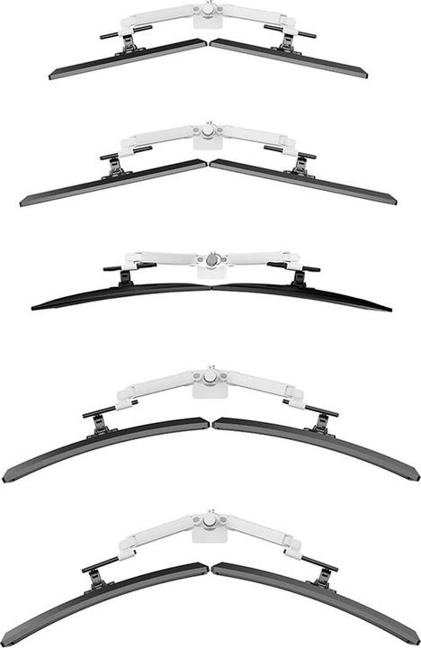 Produktbild Neomounts Tischhalterung duo 100x100 11kg/24-34"/wei?/voll beweglich (Tisch, 34", 11 kg)