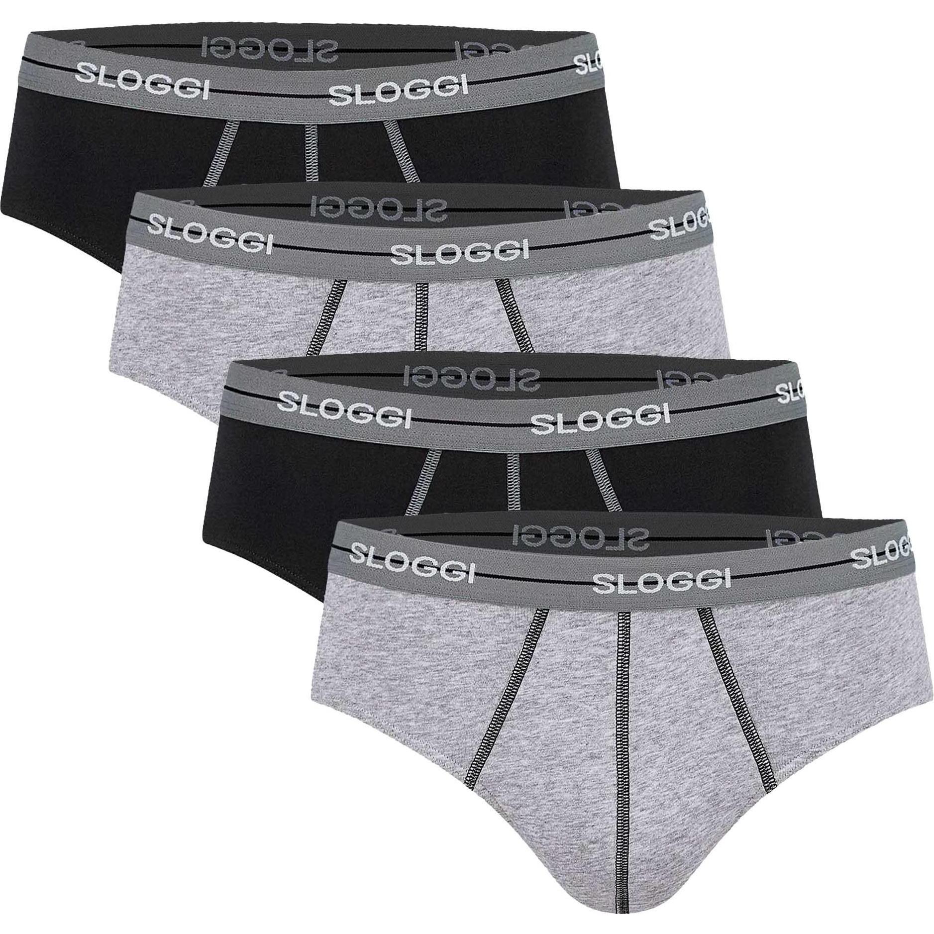 Sloggi, Herren, Unterhosen, Start midi C4P box, Mehrfarbig, (L, 4er Pack)
