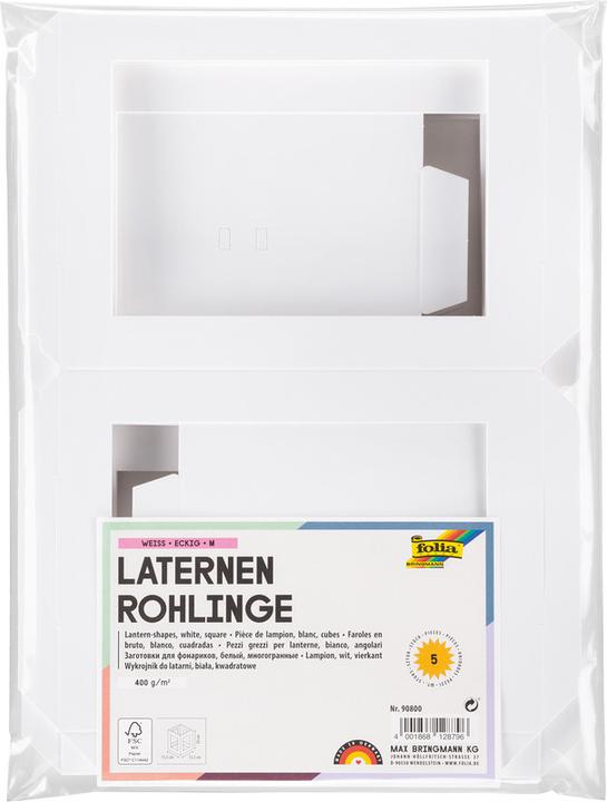Actual product image Folia Lantern blanks square (White, 5 x)