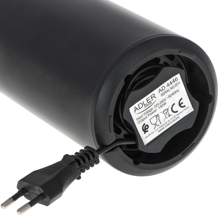 Immagine prodotto Adler Macinacaffè AD4446bs 150 W, Capacità chicchi di caffè 75 g, Interruttore di sicurezza del (Spina CH)