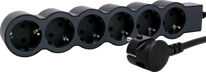 Actual product image Legrand Flat socket strip 6x socket, 1.5 metre cable Black 694558 (6 x, CEE 7/3, CEE, 1.50 m)