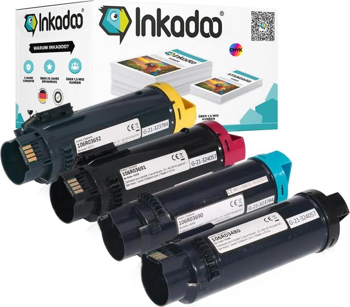 Inkadoo Kompatibel Toner für Xerox WorkCentre 6515 DNIS (M, C, Y, BK)