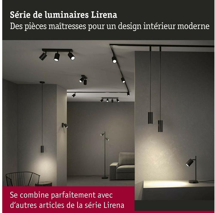 Produktbild Paulmann Spotlight Lirena GU10 max. 4 x 10W Schwarz matt Metall (GU10)