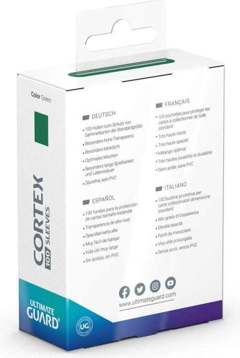 Actual product image Ultimate Guard Cortex Sleeves Standardgrösse Grün (100)