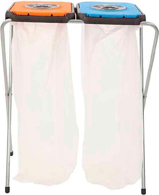 Produktbild EKO Abfallsackhalter EKOthinks 2 Metallrahmen mit Kunststoff Sackhaltern inkl. Deckel (110 l)