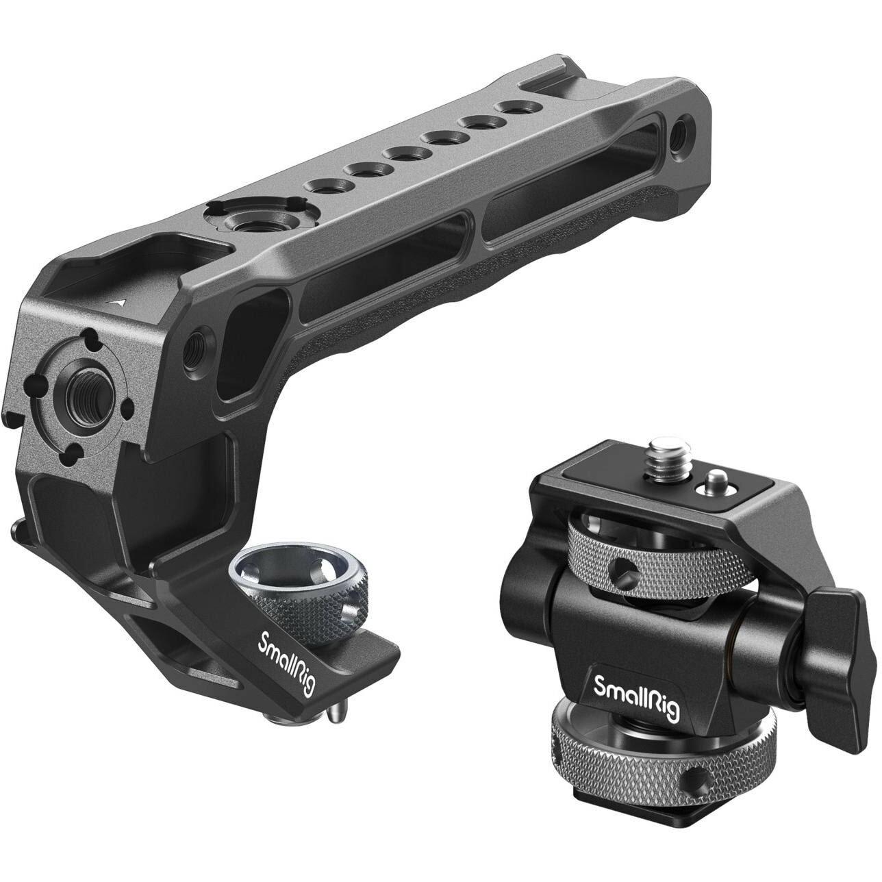 SmallRig Maniglia superiore con kit di supporto per monitor (Accessori per monitor, Impugnatura), Accessori video, Nero