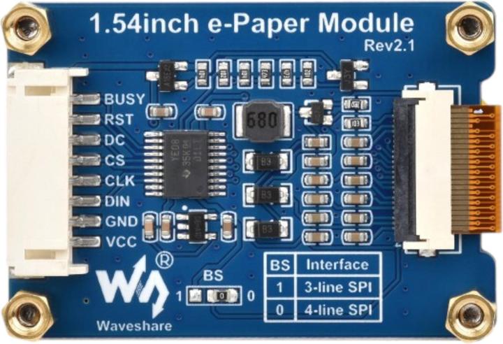 Actual product image WaveShare 200x200 1.54inch 4-Farben E-Ink Display