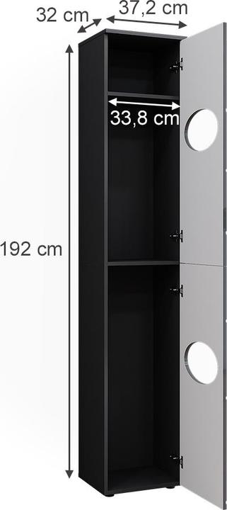 Actual product image Vicco Irma (37.5 x 32 x 192 cm)