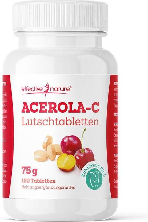 Actual product image Effective Nature Acerola with vitamin C 150 lozenges (150 Piece)