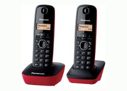 Produktbild Panasonic Wireless Telephone Kx-Tg1612spr Red Duo