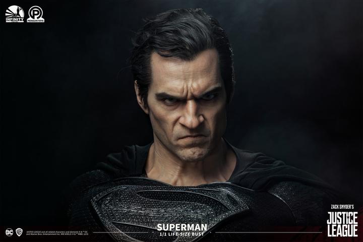Actual product image Infinity Studios Snyder's Justice League "Superman - Black Version" 1/1 Lifesize Bust