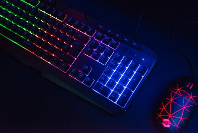 Actual product image Speedlink LUDICIUM RGB Rainbow Gaming Keyboard, black - US Layout (US, Cable)