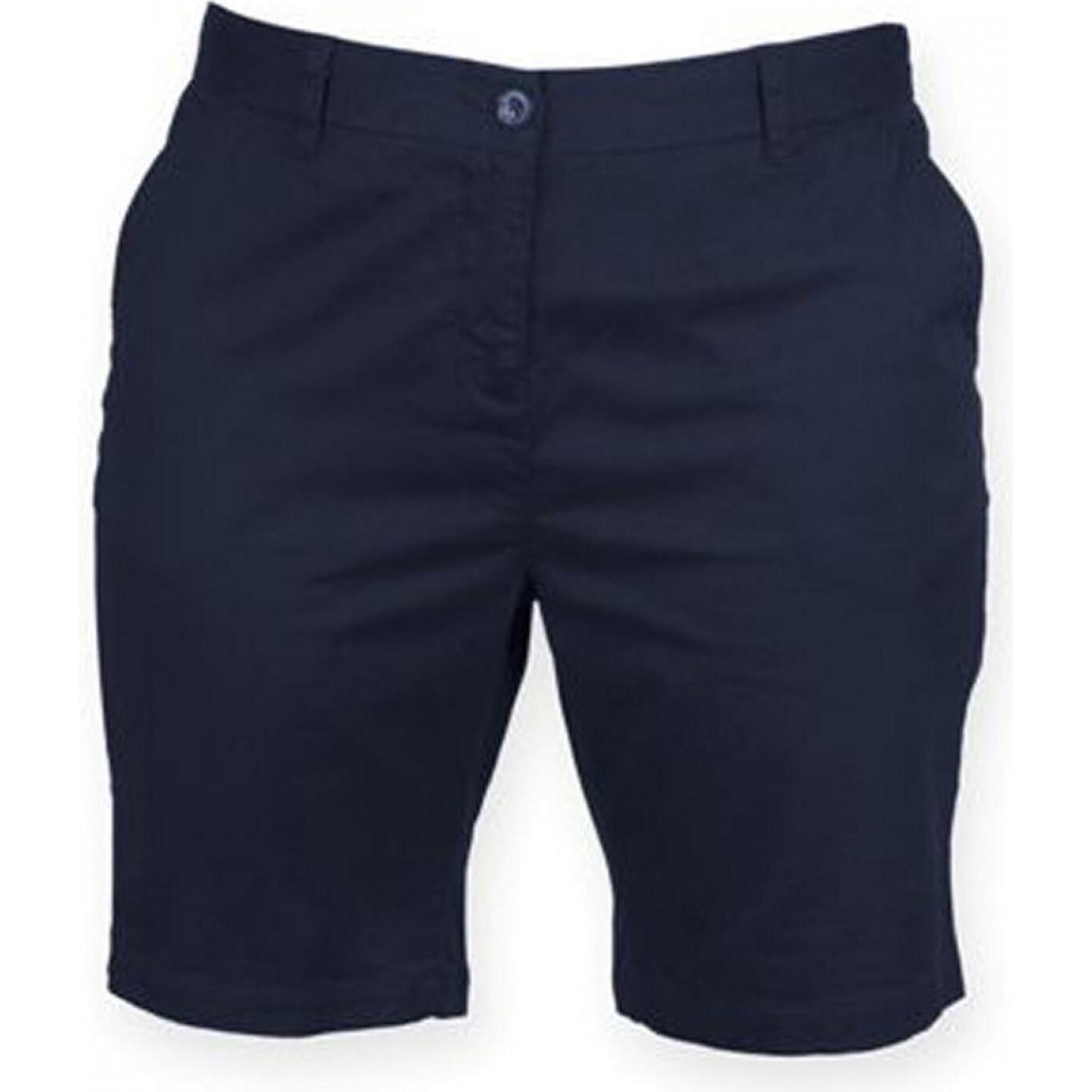 Front Row, Damen, Shorts, Stretch-Chino-Shorts, Damen, Blau, (XL)