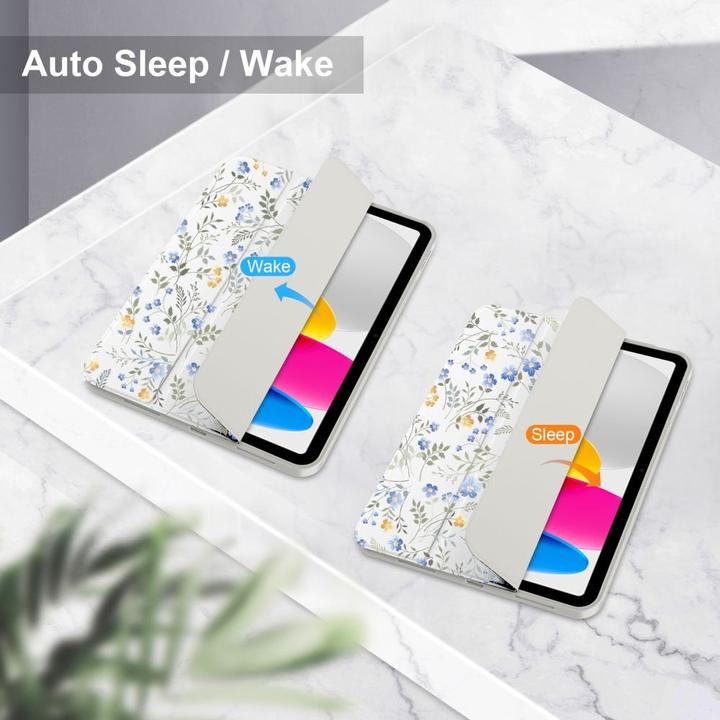 Produktbild Tech-Protect SC Pen Case for iPad 10.9 2022 (10th gen.) / 11 2025 (11th gen.) - Daisies with Leave (Apple iPad 2022 (10. Gen), Apple iPad 2025 (11. Gen))