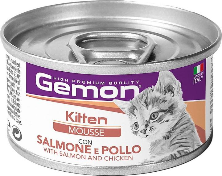 Produktbild Gemon Cat Kitten Salmon&Chicken, 85g (Junior, 24 Stk., 85 g)