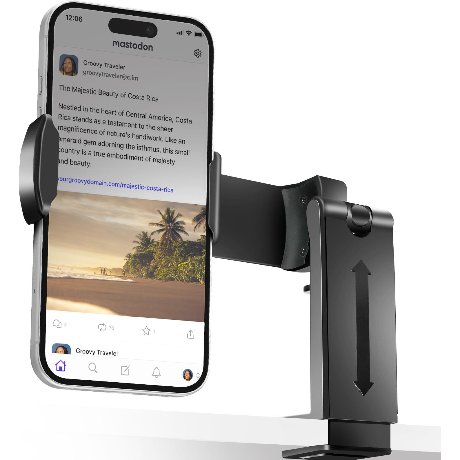 Avizar SUP-PALMA Handyhalterung, Smartphone Halterung, Schwarz