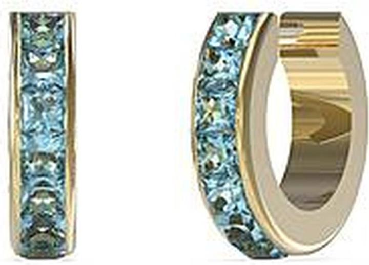 Guess Huggie Me Timeless Gold Plated Crystal Earrings JUBE03134JWYGAQT/U