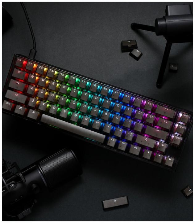 Produktbild Ducky One 3 Aura Black SF Gaming Tastatur, RGB LED - MX-Silent-Red (US) (US, Kabelgebunden)